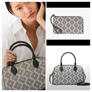 Kate♠️Spade-2p Spade Flower Dolly Duffle Crossbody & Lucy Spade Flower Wristlet